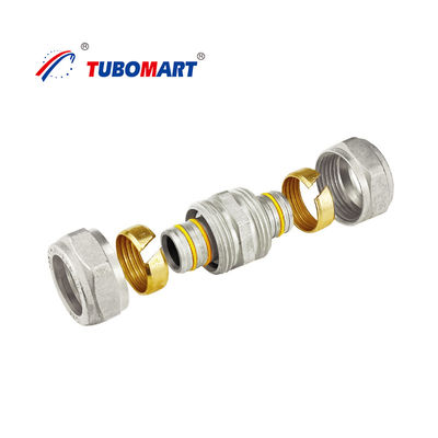 Phụ kiện nén Pex thẳng có thể tháo rời với kết thúc mạ Chrome
