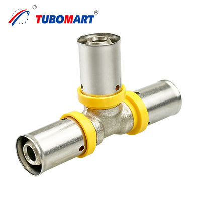 Sản phẩm ống nước bền bỉ Đẩy để kết nối ống kết nối Nickel Plated Brass Press Fittings