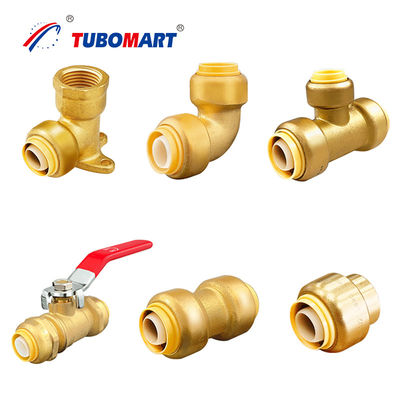 Nước nóng lạnh Pex Đẩy phụ kiện không có chì Kết nối nhanh Bụt phụ kiện PN10 PN16