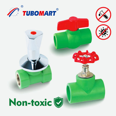 20mm - 110mm PPR Valve đồng ẩn Stop Cock Valve Màu tùy chỉnh