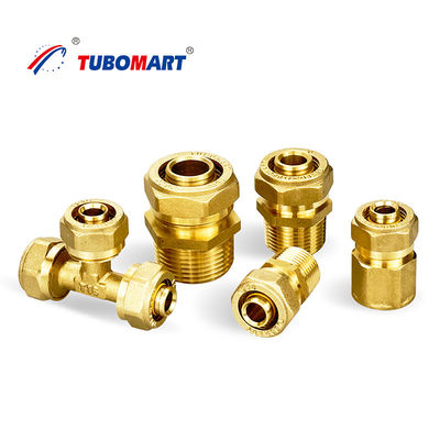 Phụng thùng nén Pex bằng đồng cho ống nước đa lớp Pex ISO 9001/9002