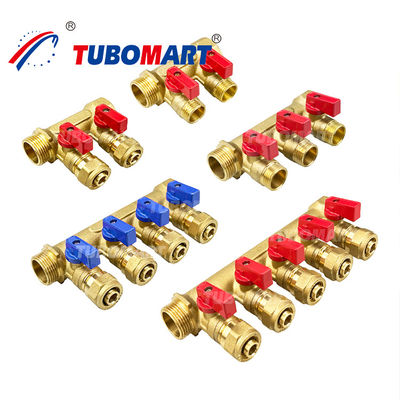 3 - 12 cửa ngõ Brass Pex Manifold 1/2 Inch 150 Psi Pex Pipe Manifold System