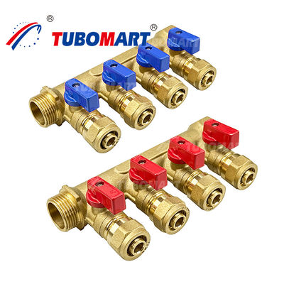 Tăng hiệu suất đồng Pex Manifold 2 - 12 Way ống nước Manifold