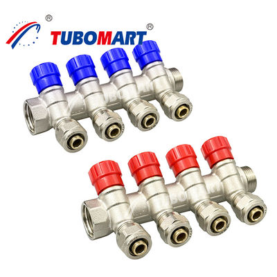 Đồng Pex hệ thống nước Manifold 2 - 12 cửa ra ngoài Pex ống Manifold