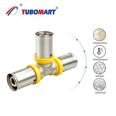 3/4 Inch Brass Pex Press Fittings cho ống nước / khí ống vòi sen