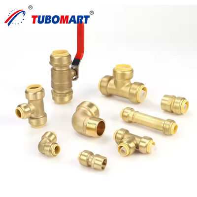 1/2 inch đồng đẩy trong phụ kiện PEX ống kết nối cho nguồn cung cấp nước đáng tin cậy