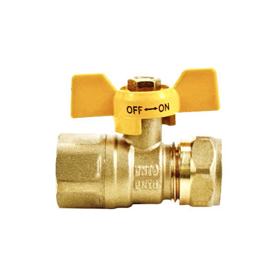 OEM Đồng khí ống phun van Bướm tay cầm Đồng van quả bóng cho PEX-AL-PEX ống