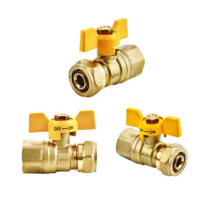 SAI GLOBAL AS4617-2004 Valve bóng đồng với chứng chỉ SAI và màu cầm vàng