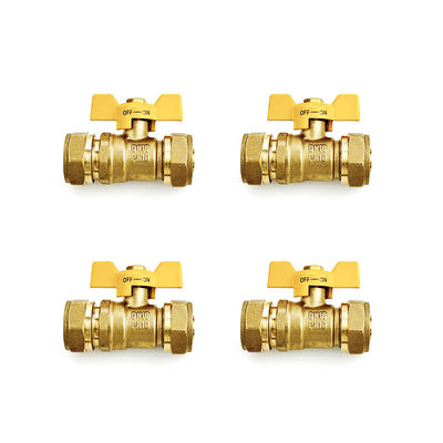 Nhà sản xuất 16-32mm Pex Brass Compression Fitting Equal Straight For Gas Plumbing Pex Al Pex Fittings OEM