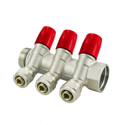 Kích thước tùy chỉnh Brass Pex Manifold cho môi trường nhiệt độ bình thường 2-6way