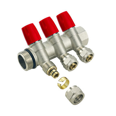 Ventil vật liệu đồng đồng Pex Manifold với 2-6way và tùy chỉnh kích thước