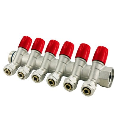 Tubomart 2-12 cửa ra nước máy phân phối nước sưởi ấm sàn PEX Bụi đồng cho kiểm soát nước