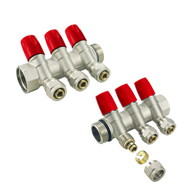 Công cụ màu & phần cứng tùy chỉnh van van van van bóng van đồng Pex Manifold 1/2 