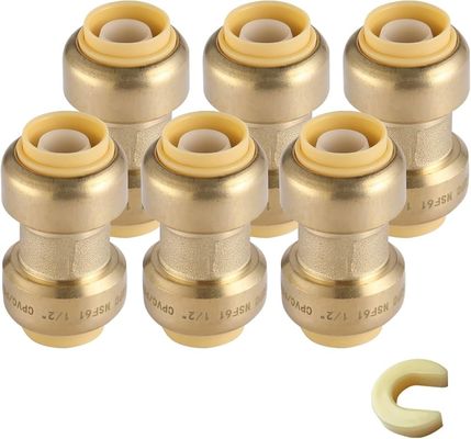 Bơm kim loại đồng bằng đồng bằng kim loại 10mm/12mm/14mm PEX Reducer đường ống dây hàn thẳng kết nối rèn Tees mô hình đầu nén