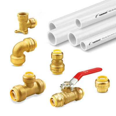 Đồng Đẩy Phích Bắc Mỹ Không có Pb Đẩy để kết nối Ống nước Ống khuỷu tay Ống PEX CÔNG Không có chì