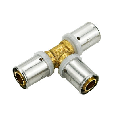 Bơm ống nước Đàn ông Tee Brass Press Fittings Multilayer Pex Pert Pipe Press Fitting Watermark