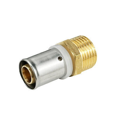 Tubomart mẫu miễn phí ISO Pex Brass Pressfitting Coupling Pex Fittings Brass Plumbing Crimp Fitting Brass Press Fittings