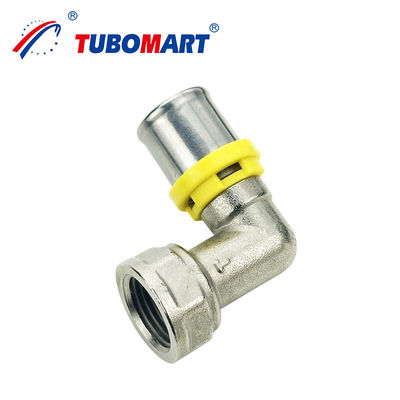 Tubomart hệ thống ống nước với Pex Al Pex Press TH loại phụ kiện màu đồng tự nhiên HPB58-3A vật liệu cơ thể cho khí