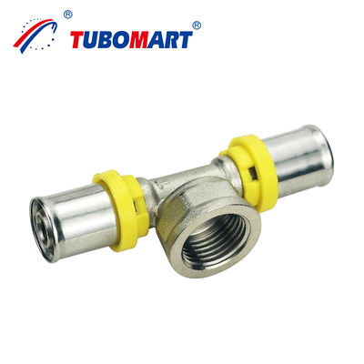 Tubomart OEM PEX AL PEX Ống Ứng dụng khí Ống Ứng dụng đa lớp TH Style Brass Press Fittings For Gas System