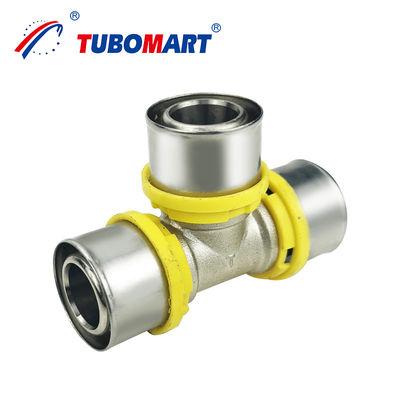 OEM Factory Brass Fitting For Gas System Được phê duyệt Pex Al Pex Pipe TH Profile Tee Fittings