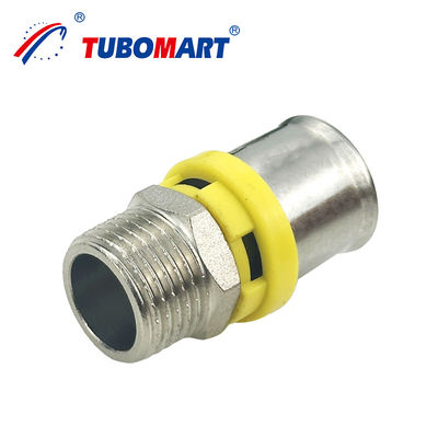 Tubomart Brass HPb 58-3A hoặc DZR Brass CW 602N Pex Al Pex Pipe Press Fitting tái sử dụng và thân thiện với môi trường