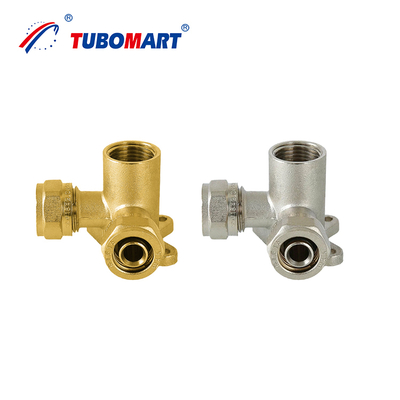 Ống nối PEX bằng đồng thau Tubomart cho vật liệu ống nước, phụ kiện khí PEX, 16-32MM, đầu nối bằng nhau, phụ kiện nén PEX Al Pex