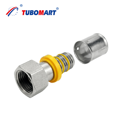 Đầu nối ép đồng thau ống PEX AL PEX tương thích, không chì và ít bảo trì cho hệ thống ống dẫn khí 16-32mm
