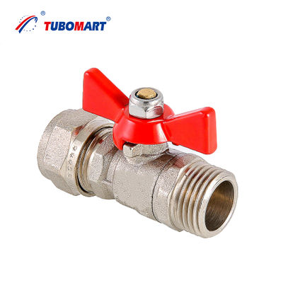 Máy van mini khí đồng bằng sợi BSP / NPT tùy chỉnh và màu đồng bọc nickel cho độ tin cậy của hệ thống phân phối khí
