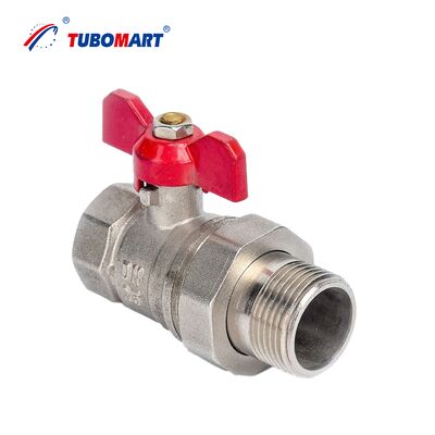 TUBOMART OEM Máy phun bóng đồng bằng tay với dây đai nam nữ 1/2''-1'' cho nguồn cung cấp nước / khí được chứng nhận ISO9001