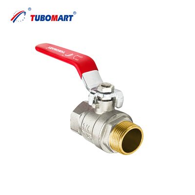 TUBOMART OEM áp suất cao 1 Inch Brass Ball Valves với Butterfly Handle Hệ thống đường ống dẫn nước