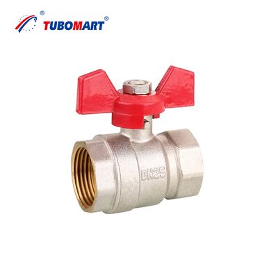 TUBOMART OEM áp suất cao DN25 Tháo rời nữ đến nam Brass van bóng hệ thống sưởi ấm sàn