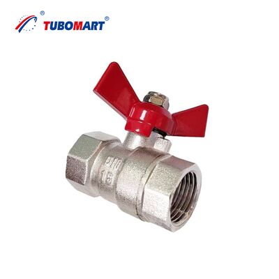 TUBOMART OEM High Quality 1inch Water Plumbing Brass Ball Valves with Long Handle Underfloor Heating Solutions