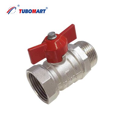 Nickel Plated Brass Gas Valve BSP NPT Thread hỗ trợ tùy chỉnh OEM thích hợp cho các ứng dụng khí công nghiệp khác nhau