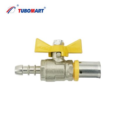 Phụ kiện ép ống PEX-AL-PEX chất lượng cao OEM TUBOMART 16-32mm, Van xả khí đồng thau bằng nhau