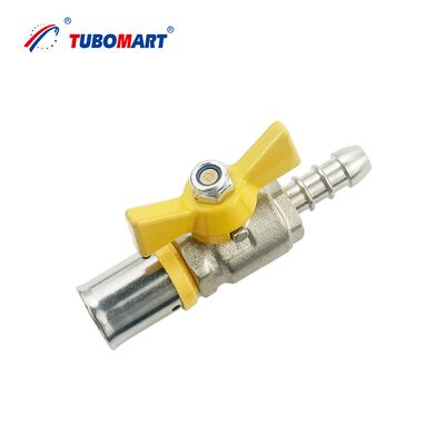 Tubomart OEM ốc vít đồng, van bóng ép, hồ sơ hình U, cho ống Pex Al Pex đa lớp cho hệ thống khí