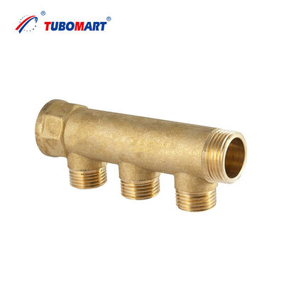 Van sưởi ấm sàn Đồng Pex Manifold với nhiệt độ làm việc 95 ° C 2-6 cách Manifold nước 36mm 50mm ống nước dưới sàn đồng Manifold nước cho nhà sưởi ấm sàn