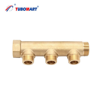 TUBOMART OEM ISO 9001 Thiết kế hiện đại được chứng nhận Ống góp đồng thau 36mm 3/4''-1'' Dễ dàng lắp đặt cho Hệ thống sưởi nước nóng lạnh