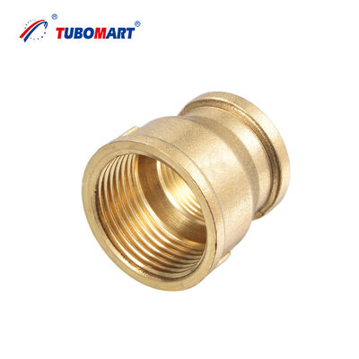 Tubomart Oem đồng Wallplated thẳng Tee Cap nối ống nước nén vít gắn