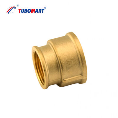 TUBOMART OEM Nhà máy Chất lượng tốt trực tiếp Phụ nữ bằng đồng đôi núm vú thẳng Phụ nữ Reducer Giải pháp ống nước